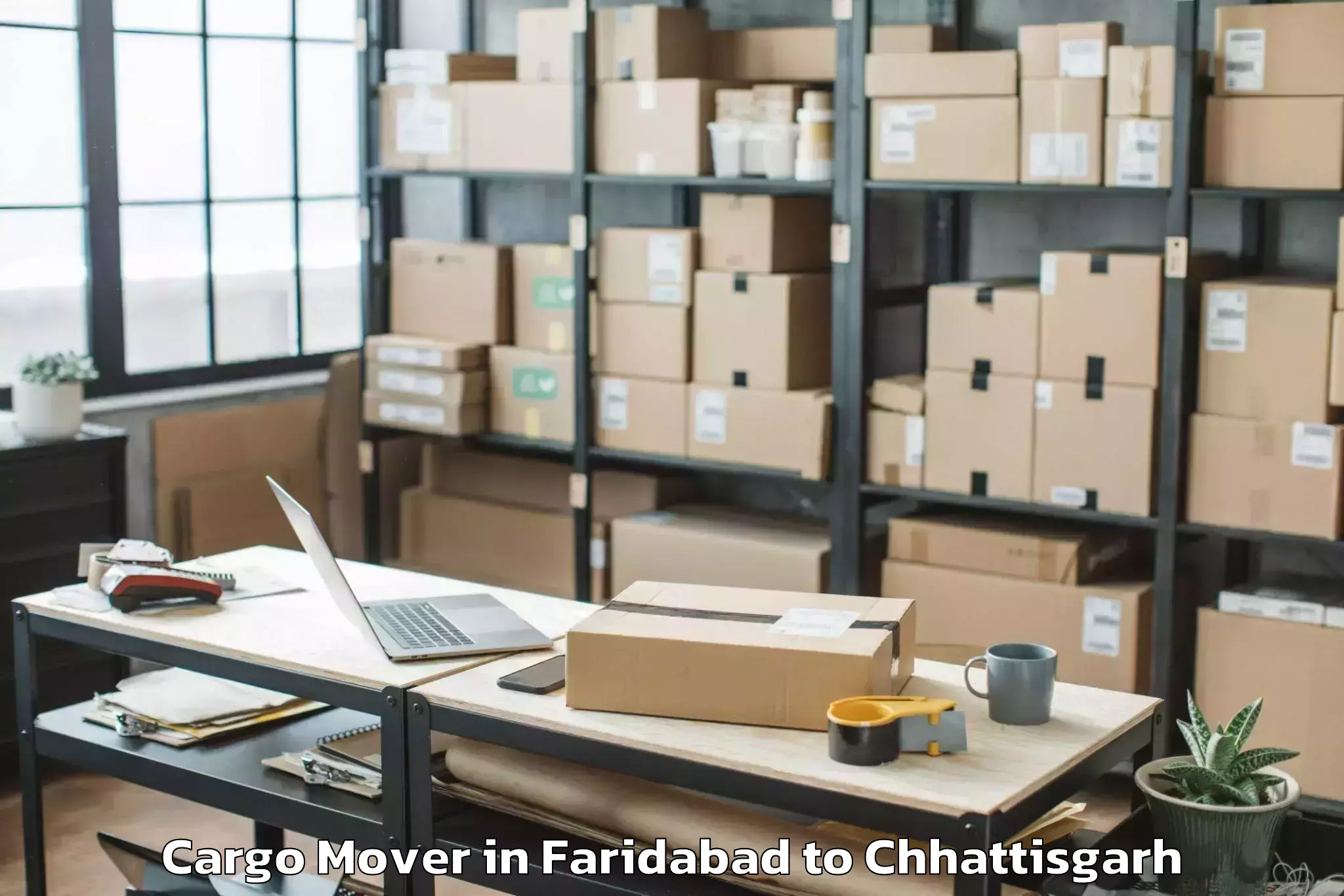 Discover Faridabad to Korba Cargo Mover